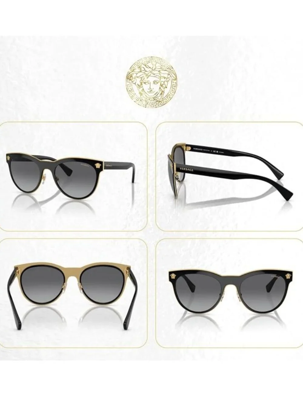 NIB 🕶 VERSACE Sunglasses Medusa Charm VE 2198 (1002T3) Polarized - 54-20-145